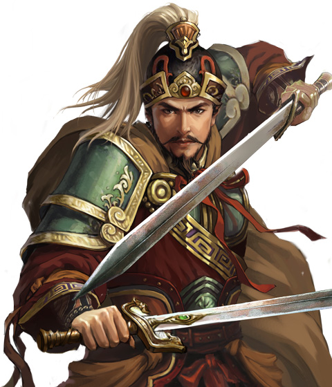 双剑刘备,这两把剑就是雌雄双子剑,而刘备的英武帅气在这两把剑的
